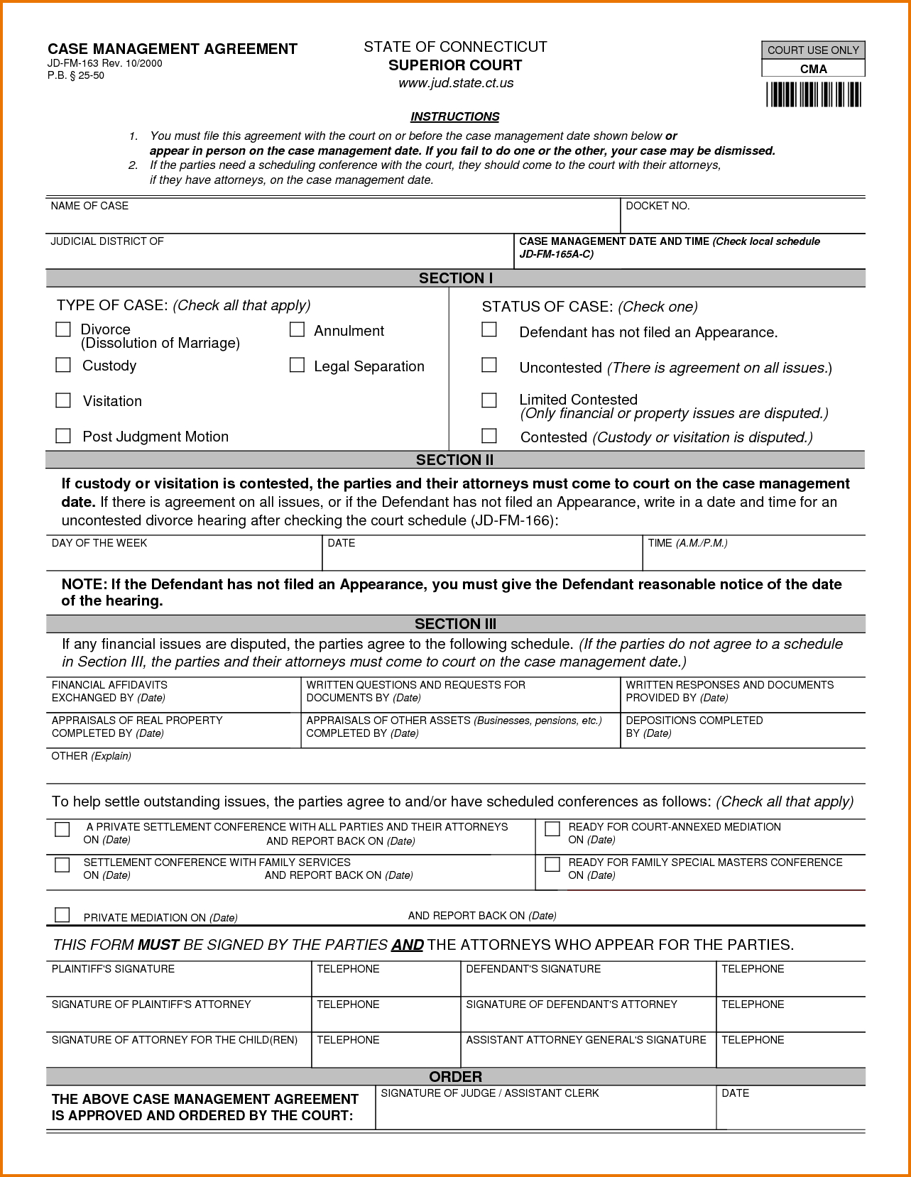 Free Printable Divorce Papers Nevada