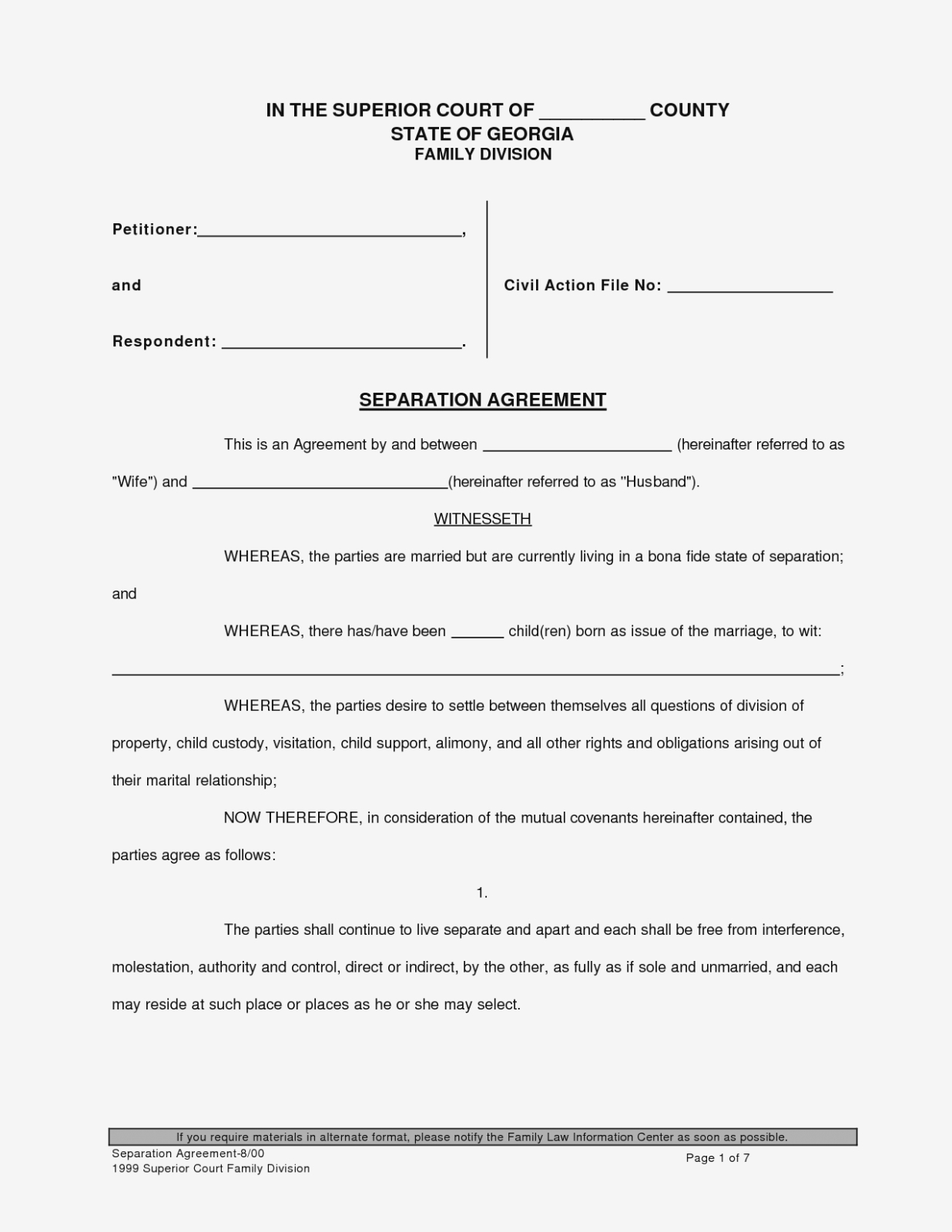 Best Photos Of Free Uncontested Divorce Forms – Free Printable - Free Printable Uncontested Divorce Forms Georgia