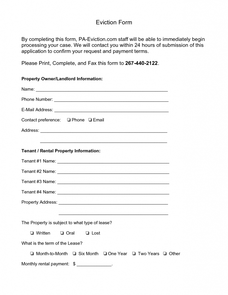 Best Photos Of Pennsylvania Eviction Notice Form - Printable With - Free Printable Eviction Notice Pa