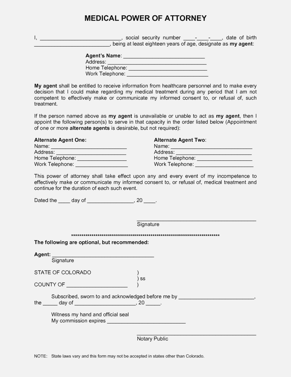 Best Photos Of Printable Medical Power Attorney Forms – Free - Free Printable Medical Power Of Attorney
