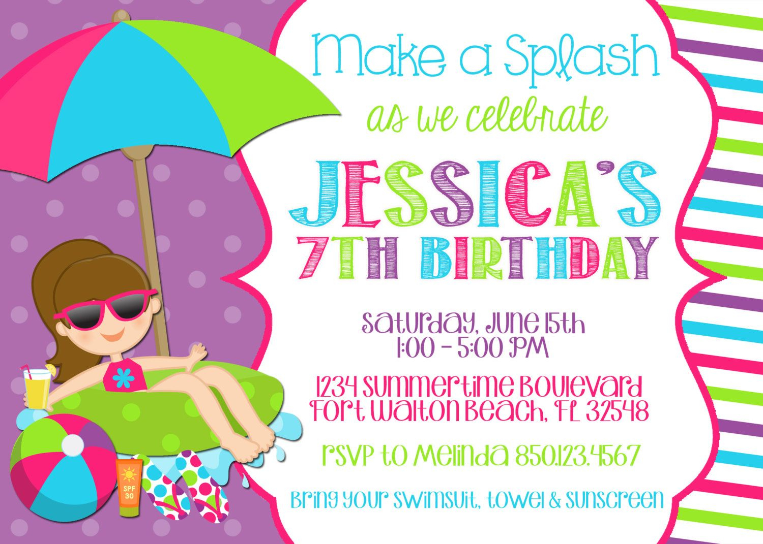 Best Pool Party Invitation Ideas | Invitations Card - Free Printable Pool Party Invitation Cards