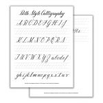 Beth Style Calligraphy Standard Worksheet | The Postman's Knock   Calligraphy Practice Sheets Printable Free