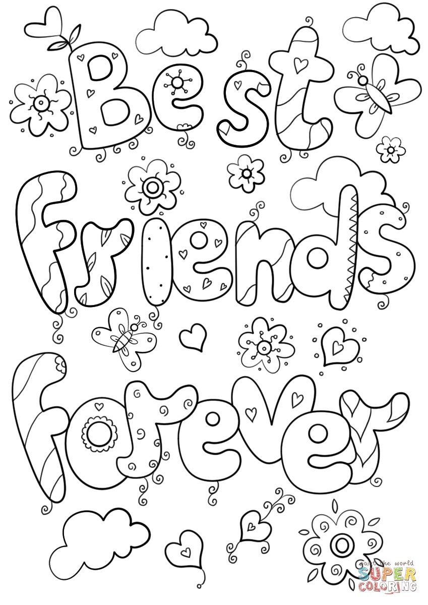Bff Coloring Pages Best Of Friends Forever Page Logo And | Ideas For - Free Printable Bff Coloring Pages
