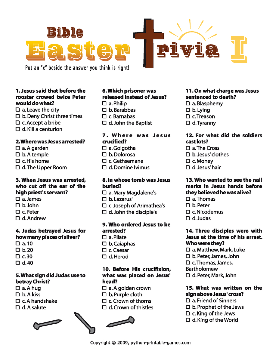 Bible Printable Quiz Images - Google Search | Easter | Pinterest - Free Printable Bible Games For Youth