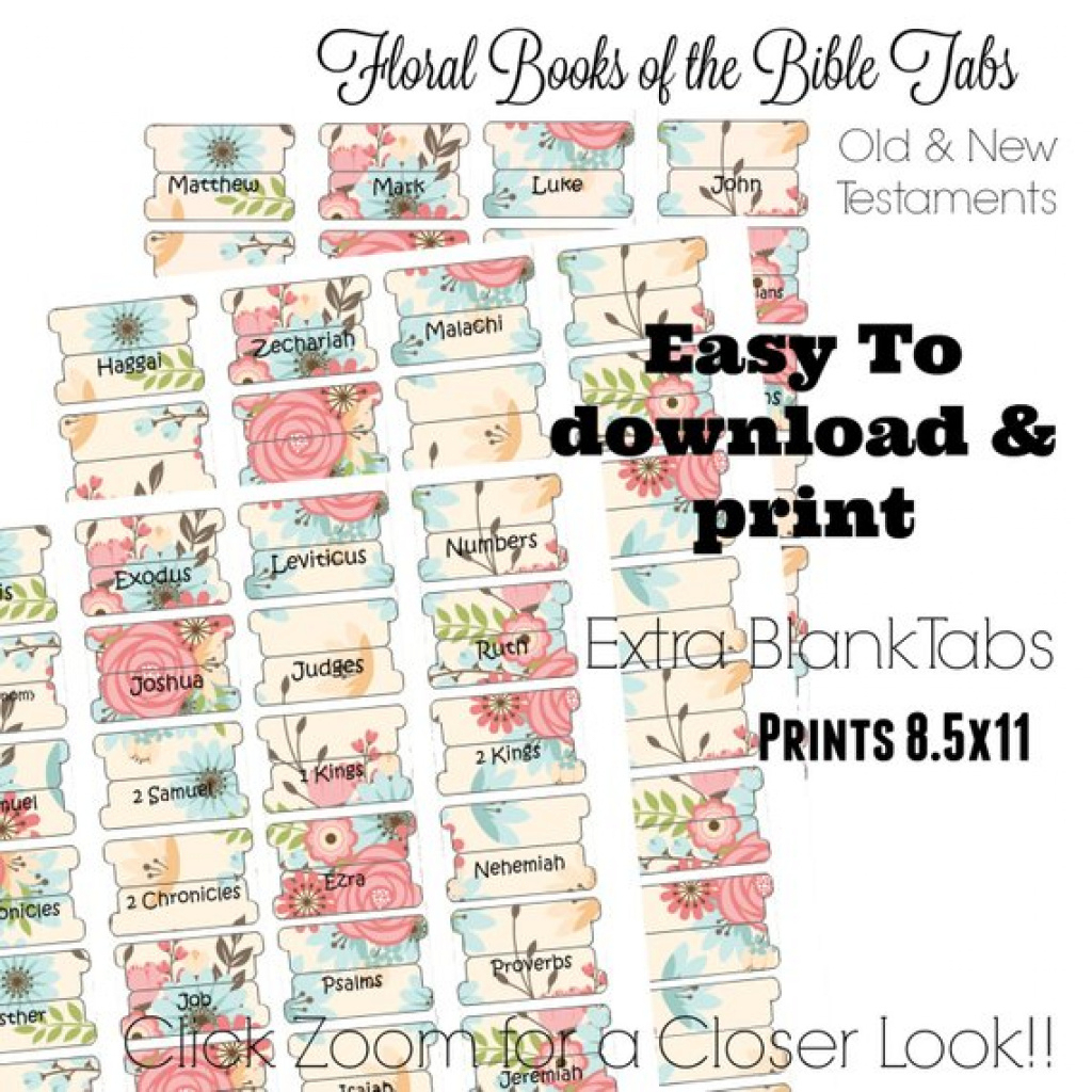 Bible Tabs Printable Bible Tabs Bible Journaling Tabs | Etsy - Free Printable Books Of The Bible Tabs