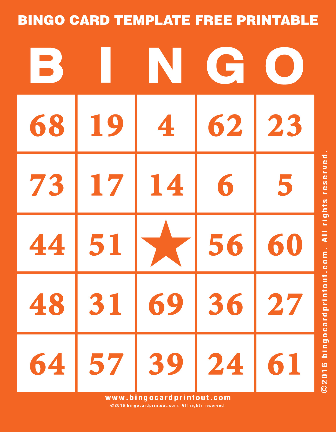 Bingo Card Template Free Printable - Bingocardprintout - Free Printable Bingo