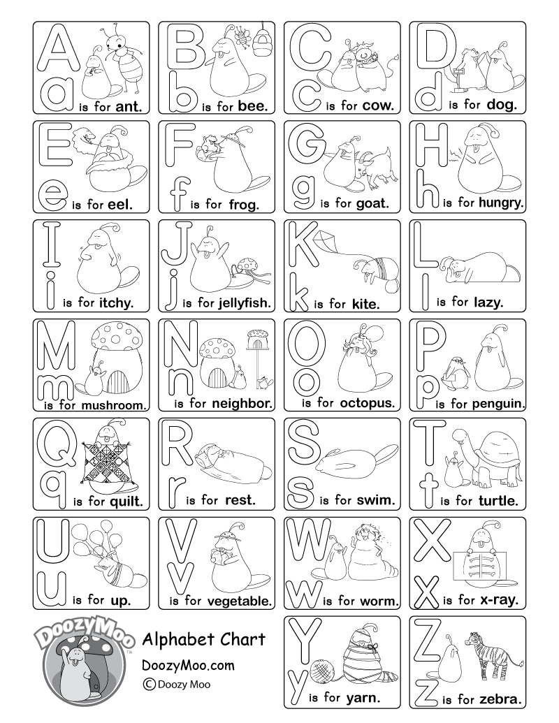 free printable alphabet chart