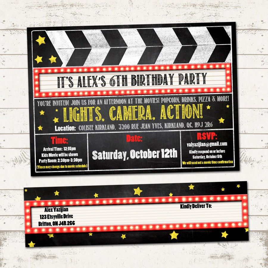 Blank Birthday Invitations Luxury Free Printable Birthday Invitation - Movie Birthday Party Invitations Free Printable
