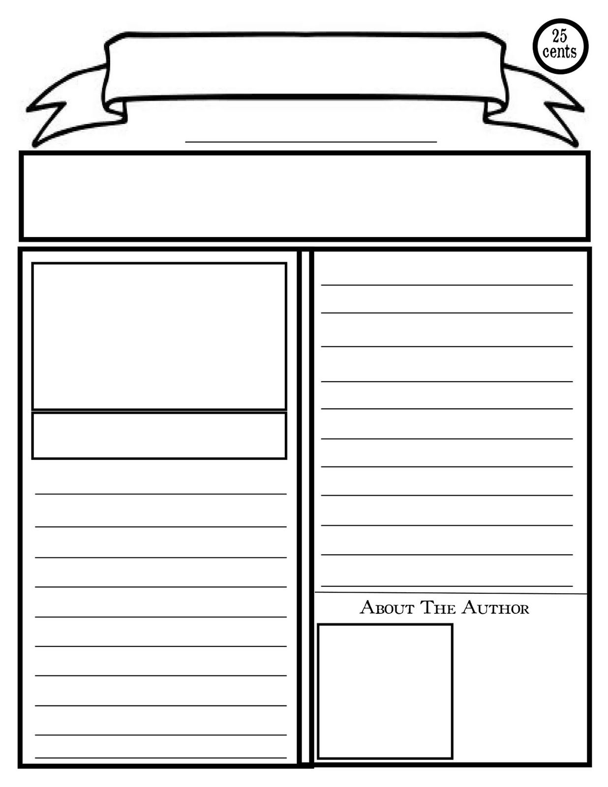 Blank Newspaper Template For Kids Printable | Homework Help - Free Printable Homework Templates