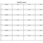 Blank Weekly Menu Planner Template | Menu Planning | Meal Planner   Free Printable Weekly Dinner Menu Planner