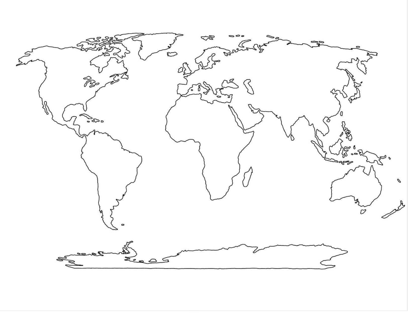 Blank World Map Pdf - Free Maps World Collection - Free Printable World Map Pdf