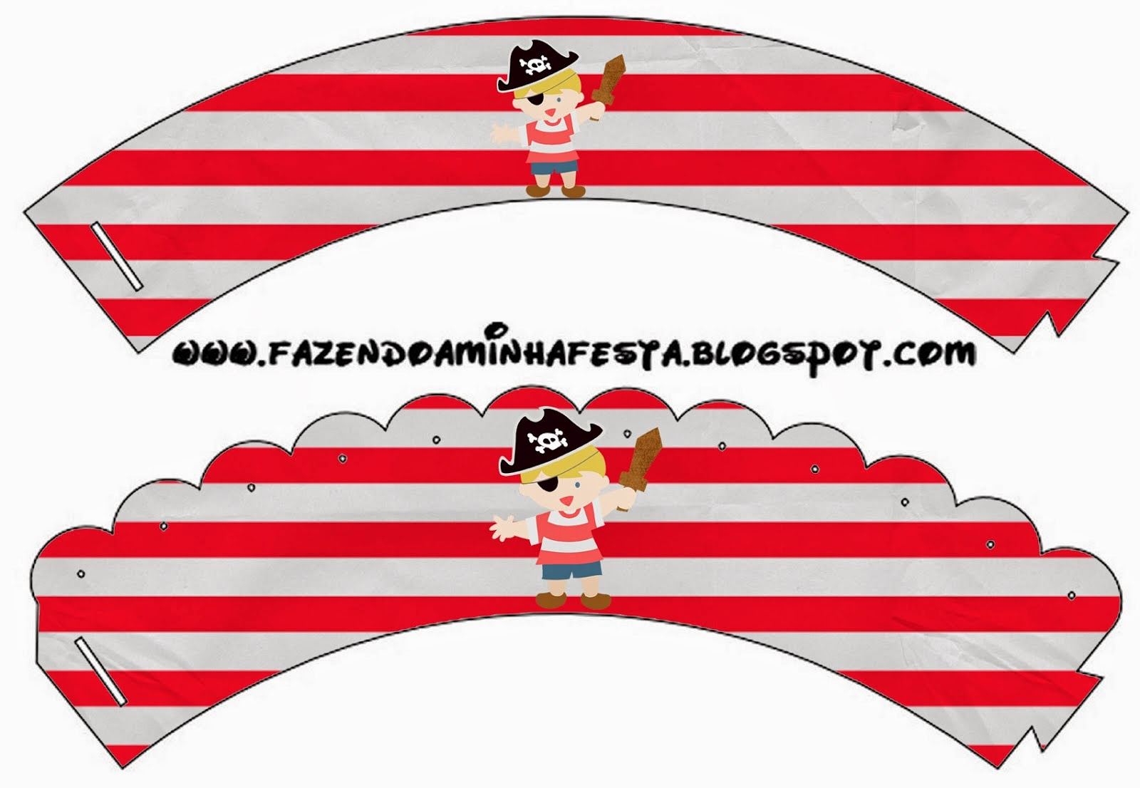 Blondie Little Pirate: Free Party Printables. | Oh My Fiesta! In English - Free Printable Pirate Cupcake Toppers