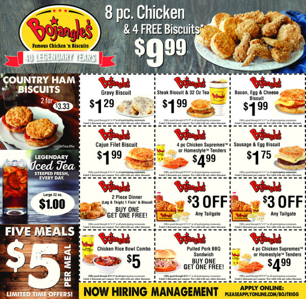 Printable Bojangles Coupons Unlock Delicious Savings Today!