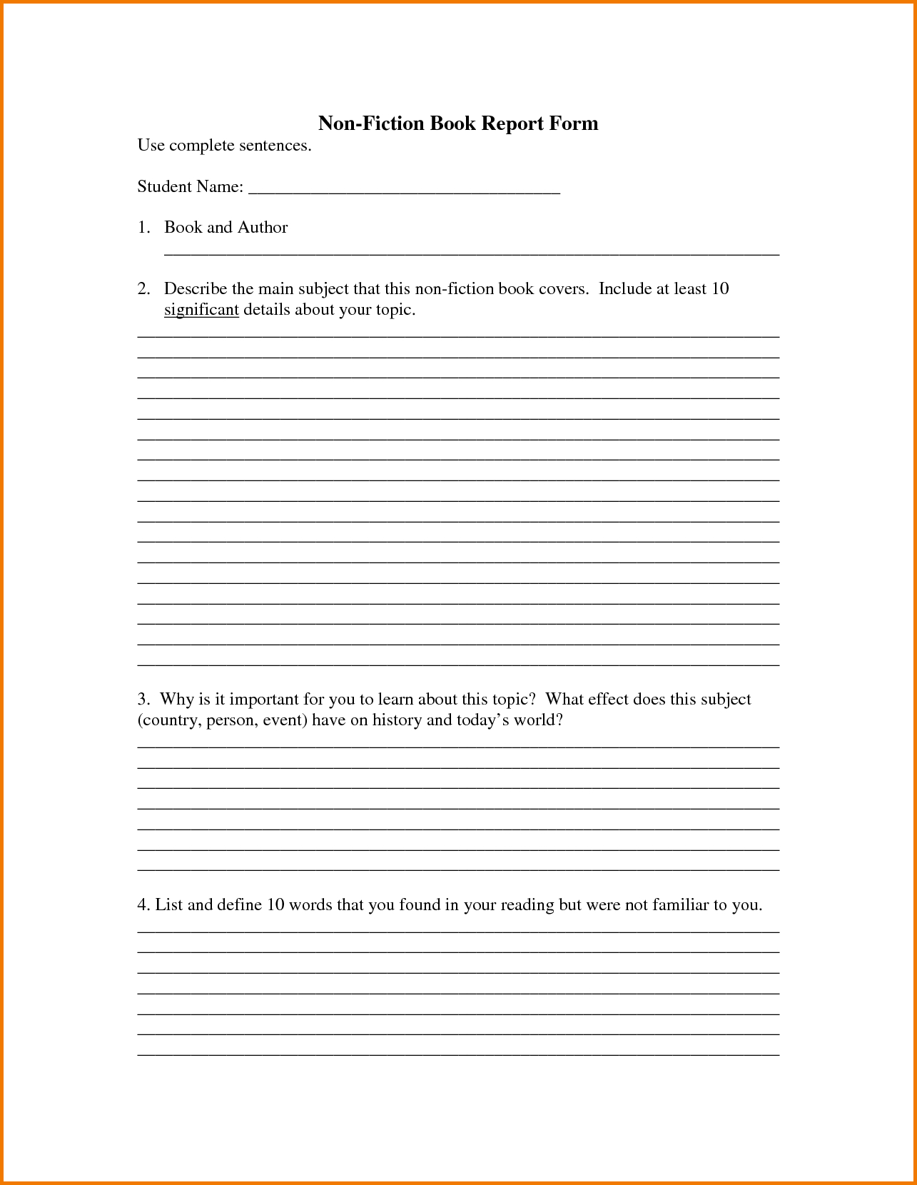 Book Reports 5th Grade Free Printables Hot Sex Picture 8017