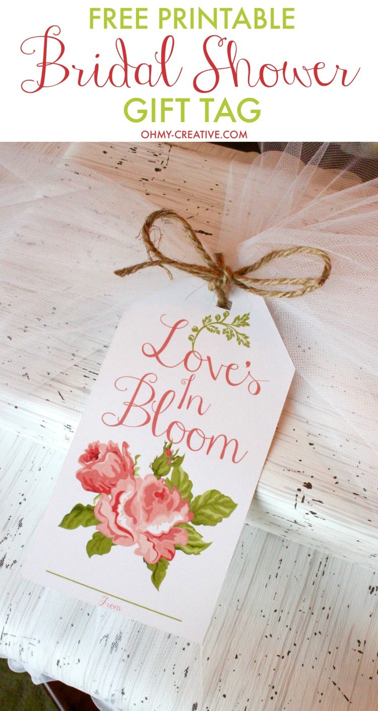 Bridal Shower Printable Gift Tag - Oh My Creative - Free Printable Bridal Shower Cards