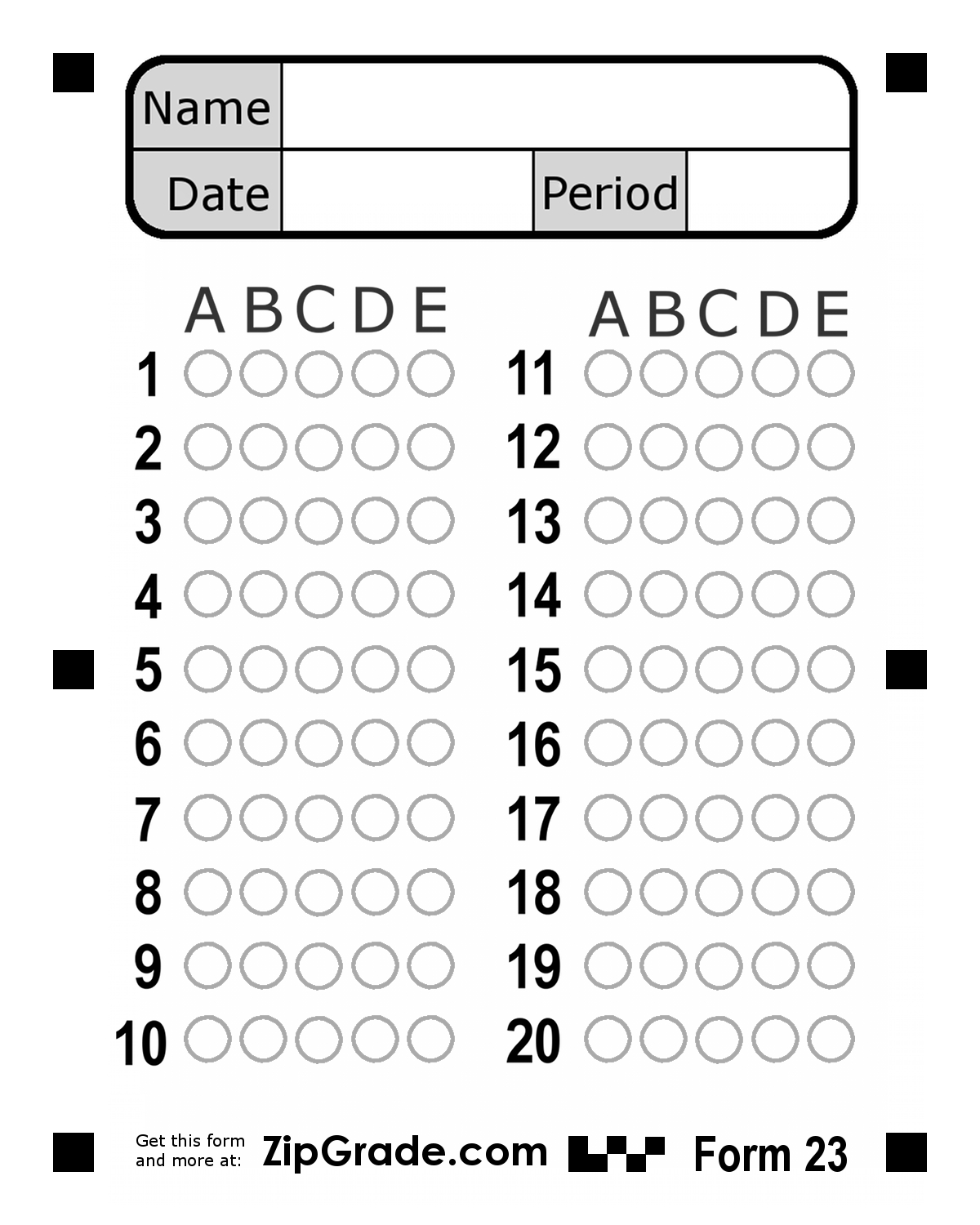 Free Printable Bubble Answer Sheets Free Printable 6727