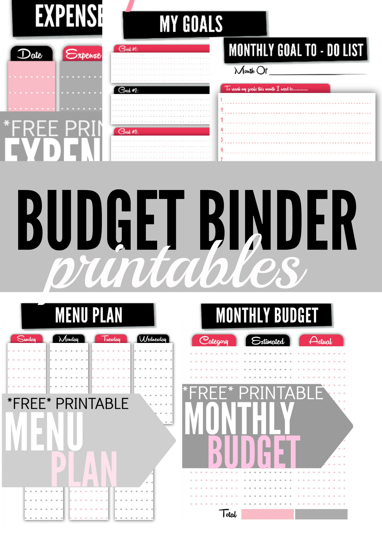 Budget Binder Printables - Single Moms Income - Free Printable Financial Binder