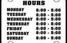 Business Hours Template Microsoft Word Unique Printable Business - Free Printable Business Hours Sign