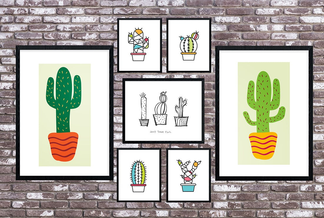 Cactus Art Roundup: 55 Awesome Free Printables • Little Gold Pixel - Free Printable Cactus