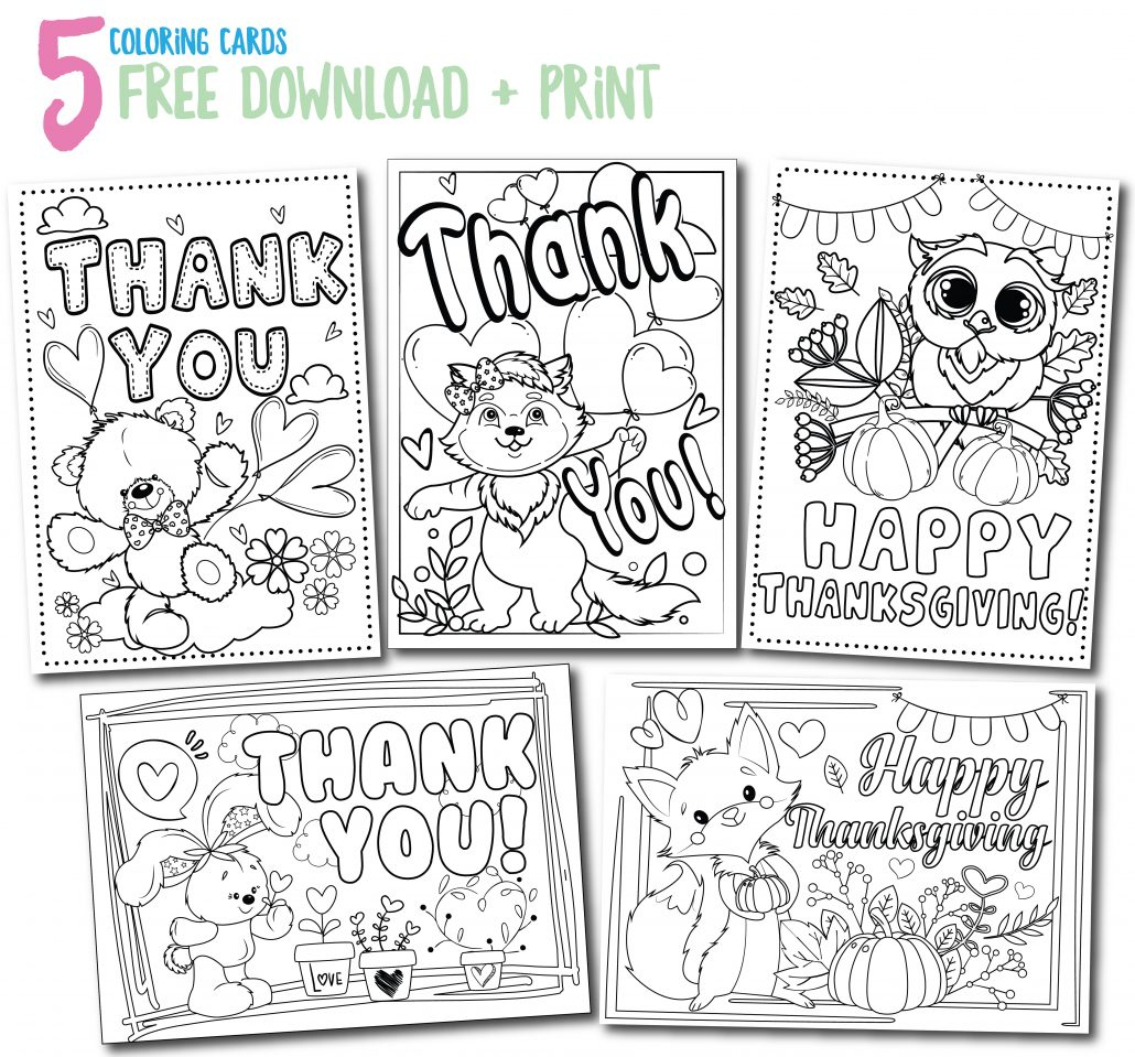 Calm Kids At Thanksgiving? Here&amp;#039;s A Simple Exercise And Project - Free Printable Color Your Own Cards
