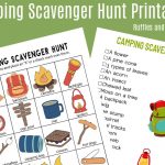 Camping Scavenger Hunt   Printables For Two Age Groups!   Ruffles   Free Printable Camping Games