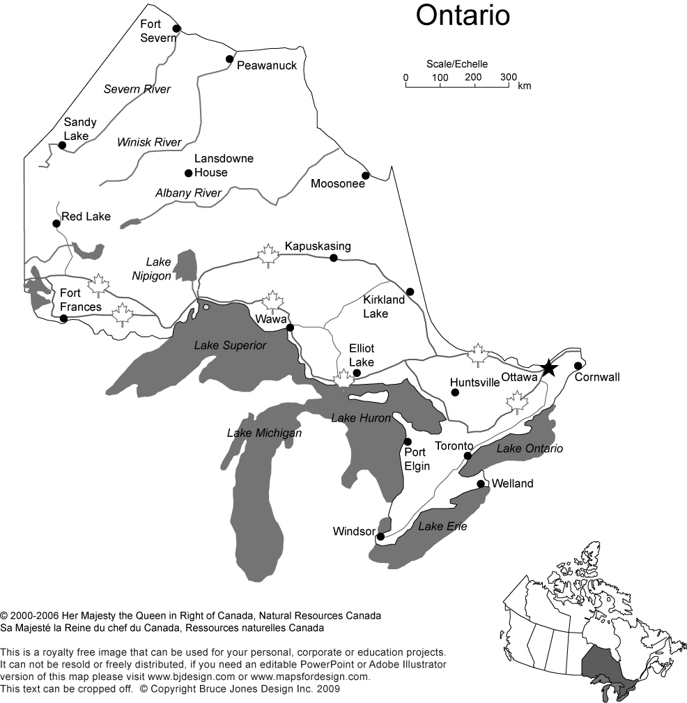Canada And Provinces Printable, Blank Maps, Royalty Free, Canadian - Free Printable Map Of Ontario