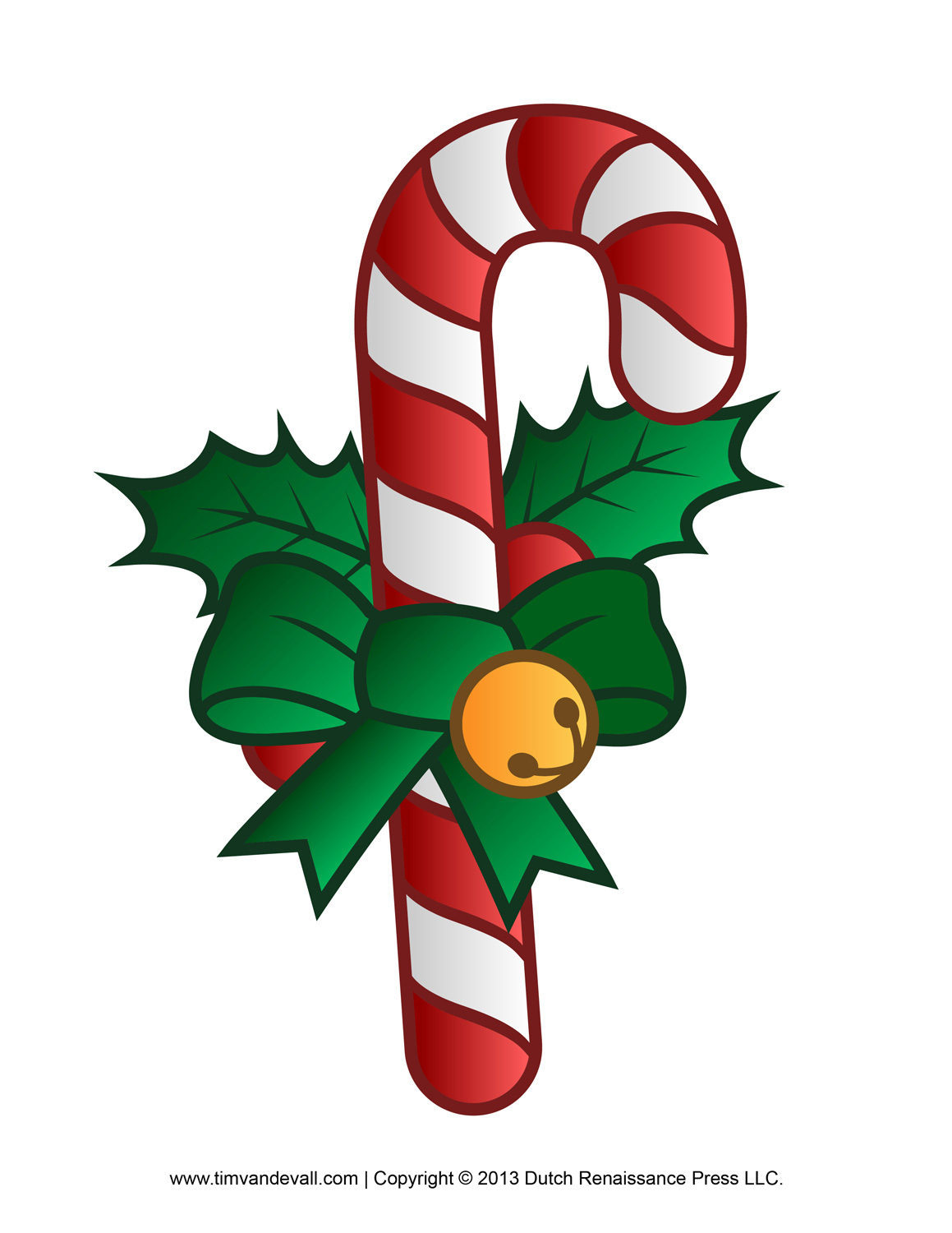 Candy Cane Free Clipart - Free Candy Cane Template Printable