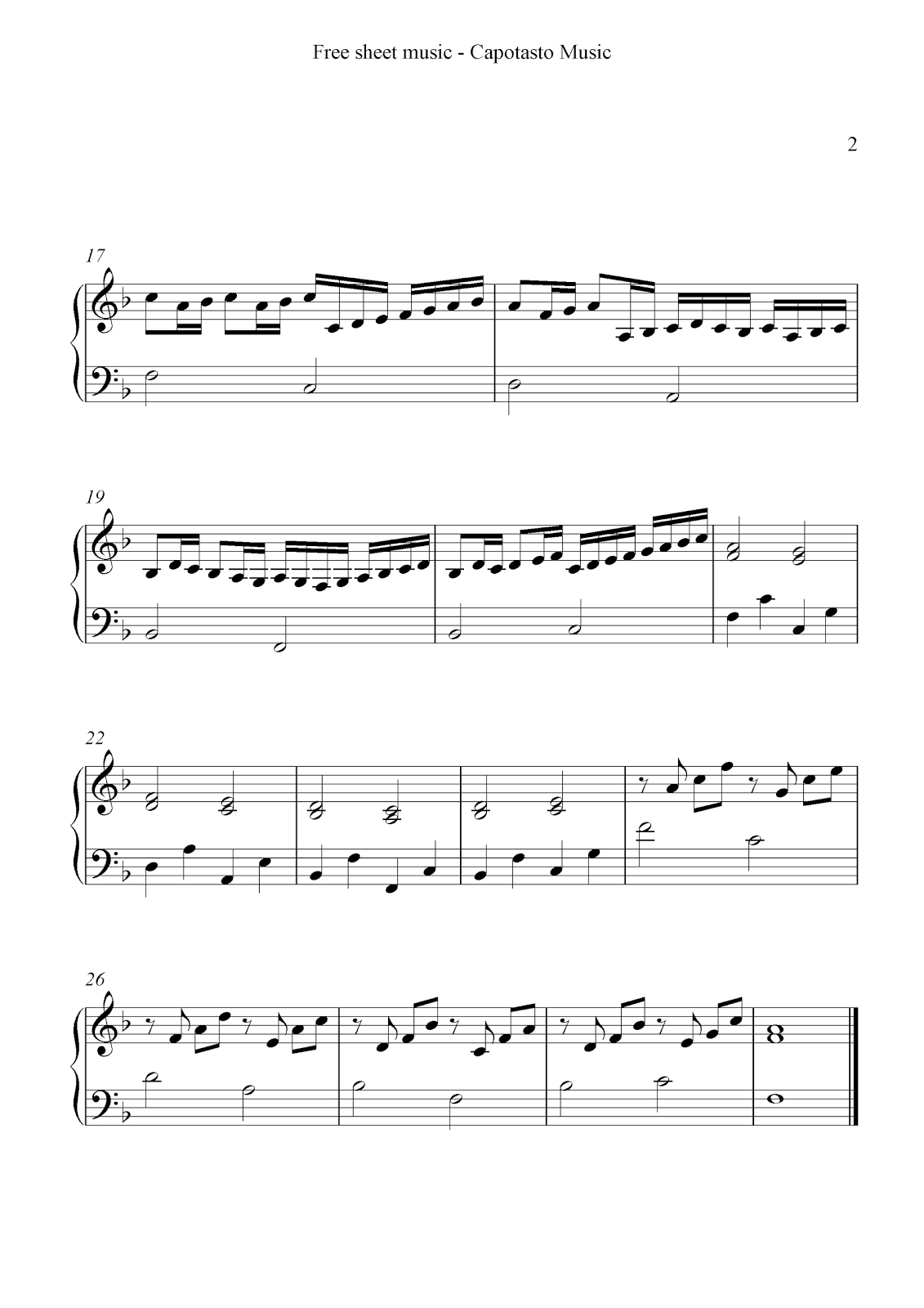 Canon In D, Free Easy Piano Sheet Music - Canon In D Piano Sheet Music Free Printable