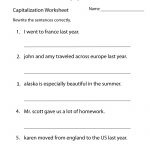 Capitalization Worksheets | Capitalization Practice Worksheet   Free   Free Printable Phonics Worksheets For 4Th Grade