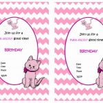 Cat Free Printable Birthday Party Invitations | Birthday Party   Free Printable Kitten Birthday Invitations