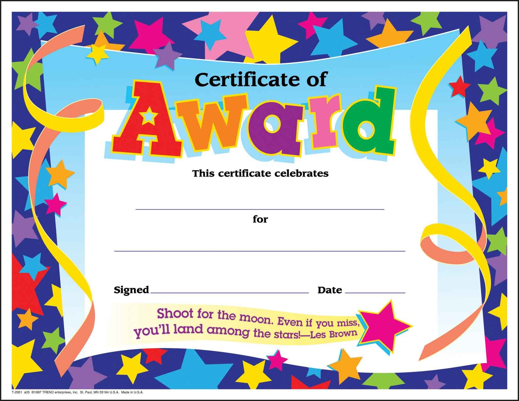 Certificate Template For Kids Free Certificate Templates - Free Printable Diploma Template