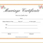 Certificate Template Marriage Certificate Template Free Image   Free Printable Wedding Certificates