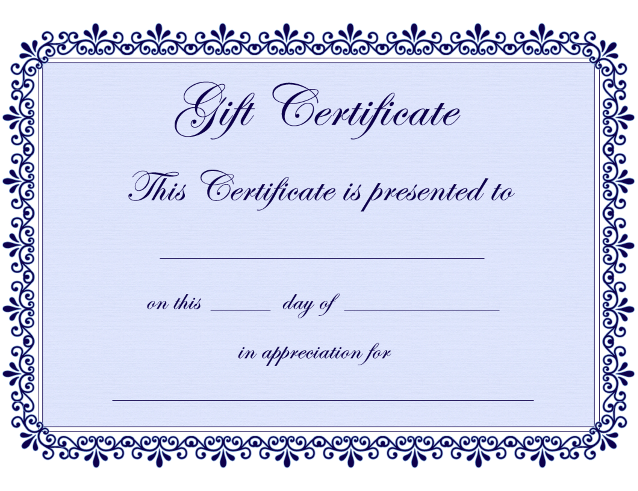 Certificate Templates | Gift Certificate Template Free - Pdf - Free Printable Tattoo Gift Certificates