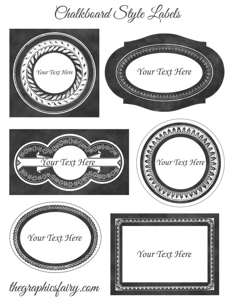 Chalkboard Style Printable Labels - Editable! So Cool! You Can - Free Customizable Printable Labels
