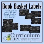 Chalkboard Themed Book Basket Labels   The Curriculum Corner 123   Free Printable Book Bin Labels
