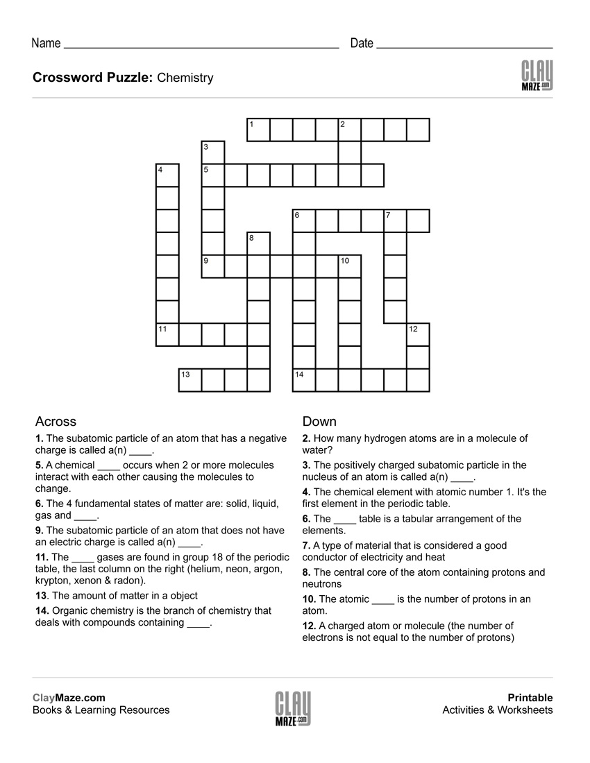 free printable themed crossword puzzles