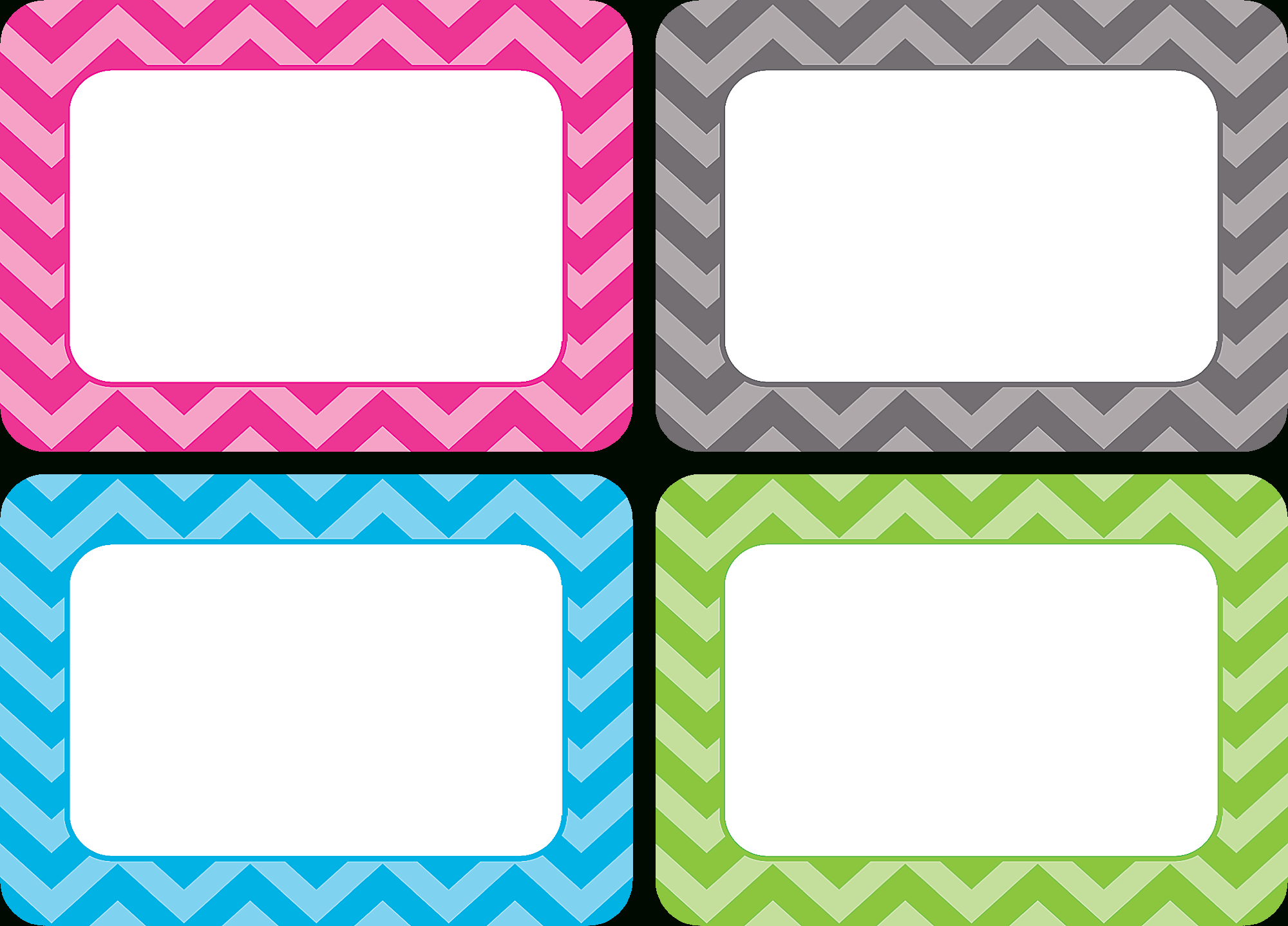 Chevron Name Tags/labels - Multi-Pack - Tcr5526 | Teacher Created - Free Printable Chevron Labels