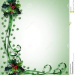 Christmas Border Holly And Ribbons Stock Illustration – Illustration – Free Printable Christmas Backgrounds