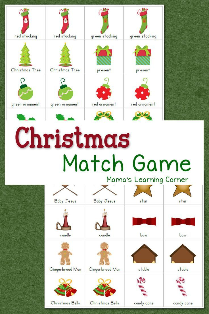 Christmas Match Game | Homeschooling | Pinterest | Preschool - Free Printable Christmas Games For Preschoolers