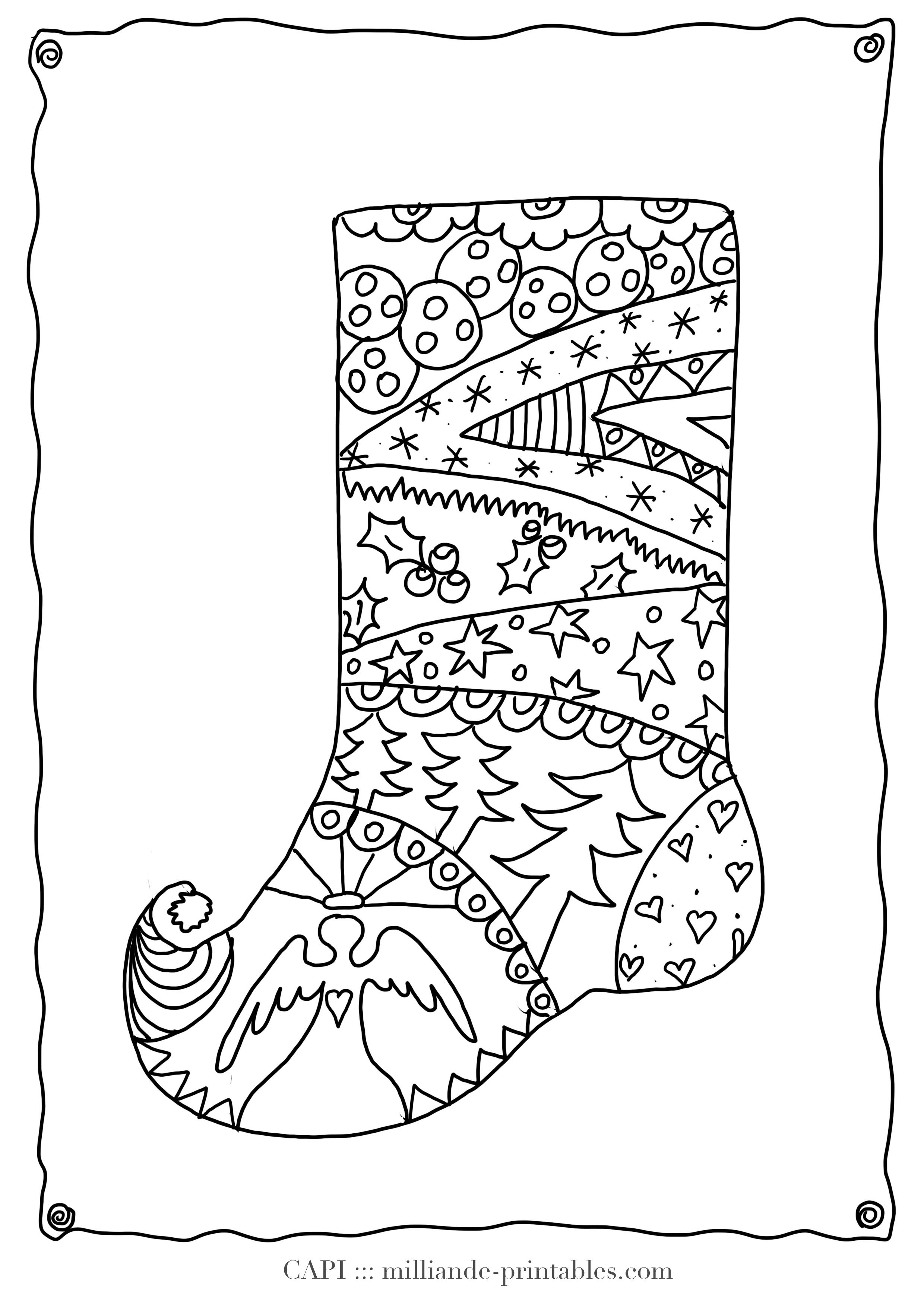 Christmas Stocking To Color Free Printable Christmas Coloring Pages - Free Printable Christmas Coloring Pages And Activities
