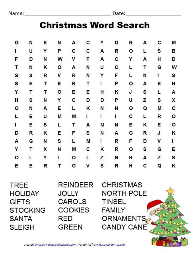 Christmas Word Search Free Printable - Free Printable Christmas Word Games For Adults