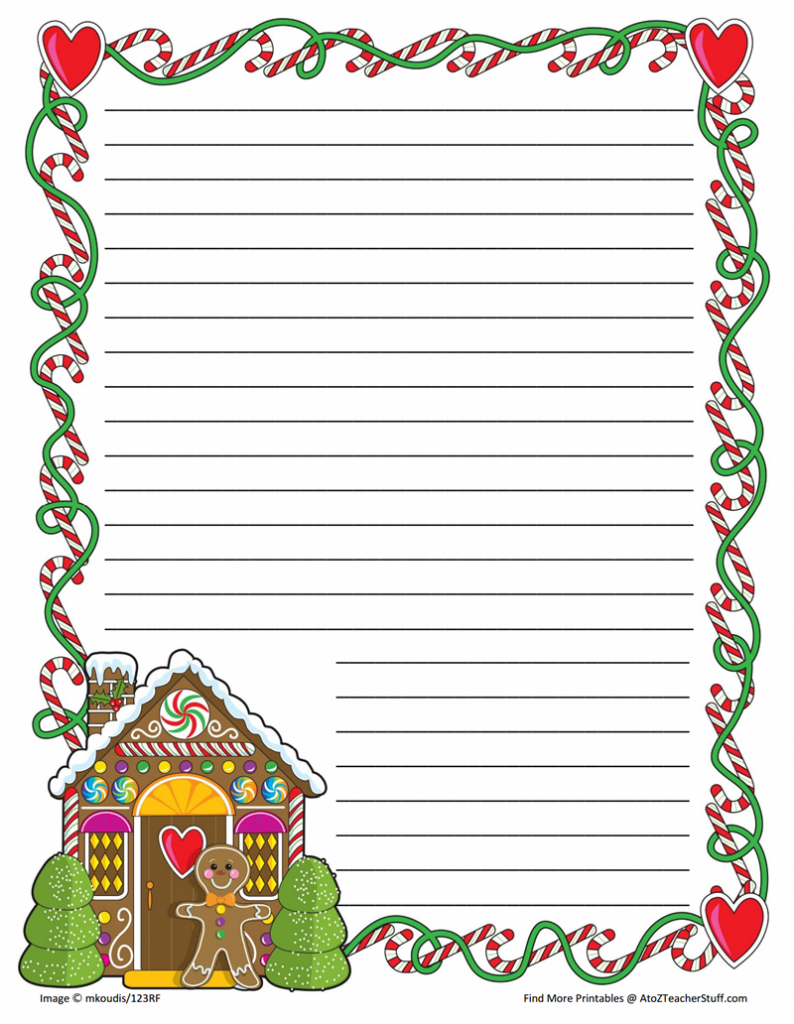 Christmas Writing Paper Printable - Printable Christmas Writing Paper - Free Printable Santa Letter Paper