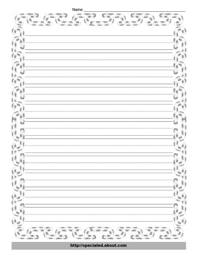 Christmas Writing Paper With Decorative Borders - Free Printable Writing Paper With Borders