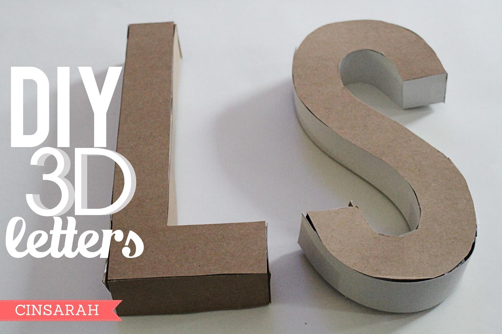 Cinsarah: Diy 3D Letters - Free Printable 3D Letters