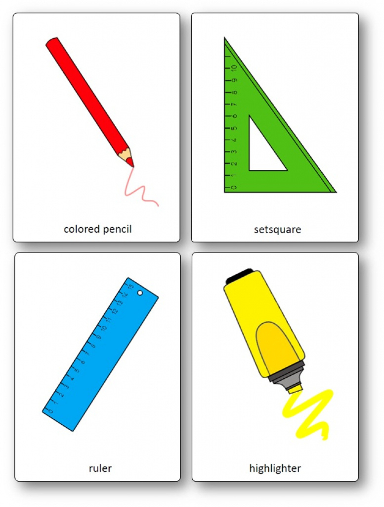 Classroom Objects Flashcards - Free Printable Flashcards - Speak And - Free Printable Vocabulary Flashcards