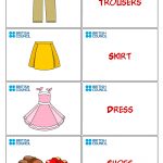 Clothes Flash Cards For Kids Printables | Flash Cards | Flashcards   Free Printable Flash Card Maker