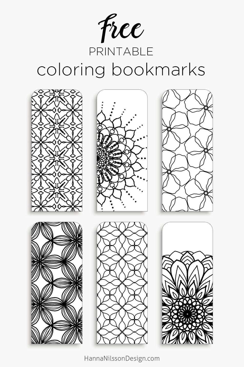 Coloring Bookmarks – Print, Color And Read | Hanna Nilsson Design - Free Printable Bookmarks Templates