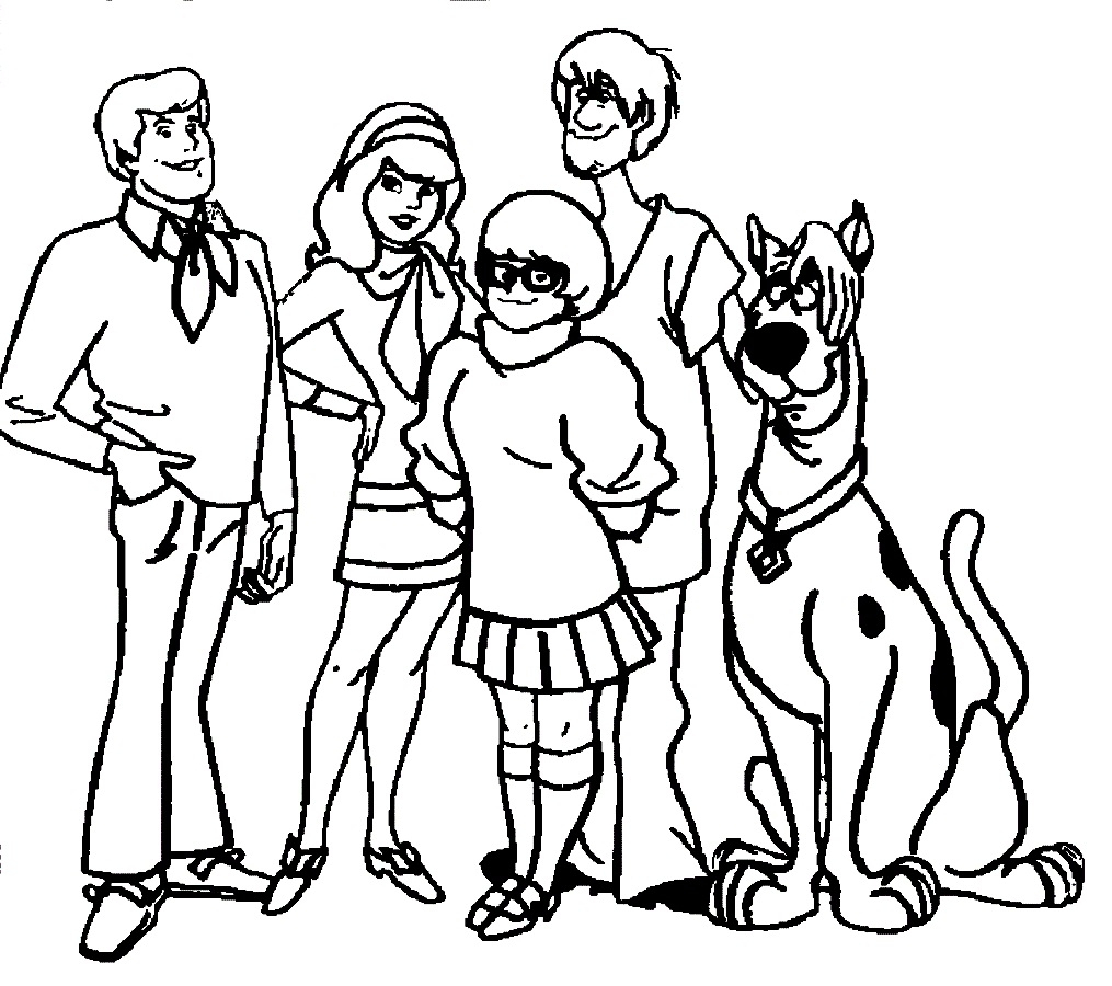 Coloring Pages : Awesome Scoo Doo Coloring Pages Design Printable - Free Printable Coloring Pages Scooby Doo