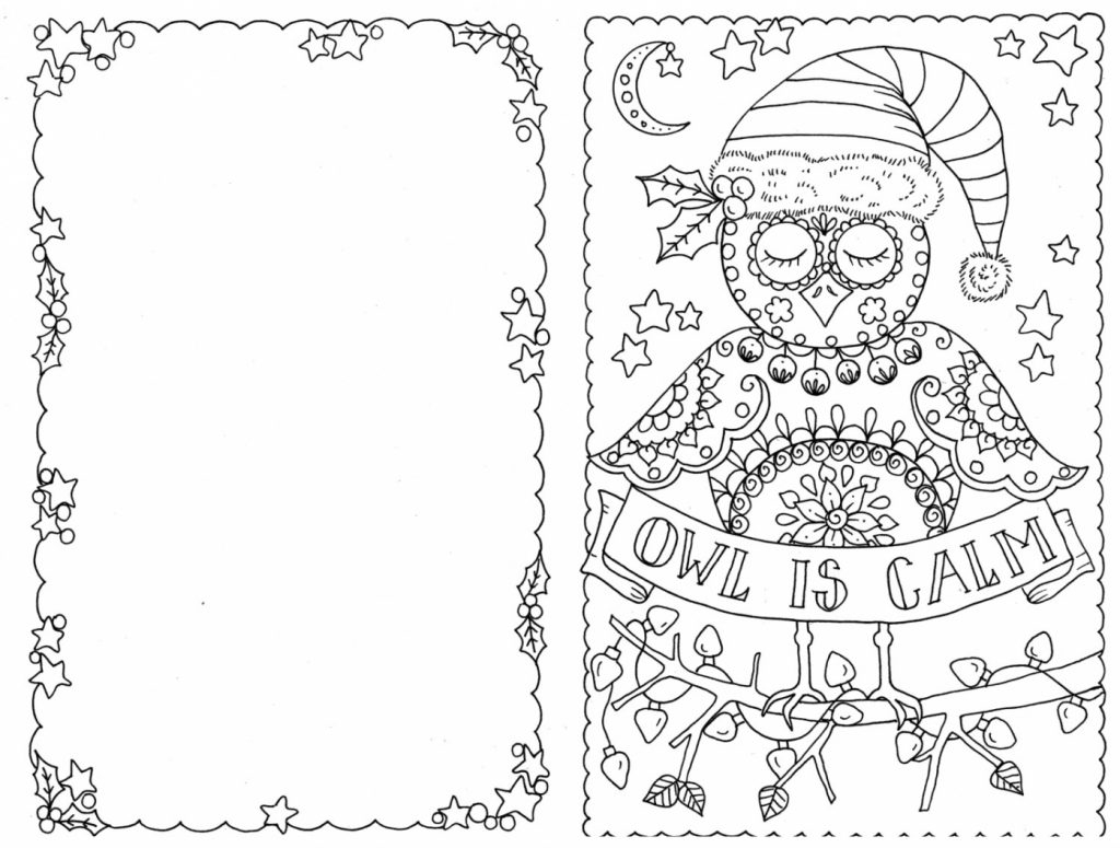 Coloring Pages ~ Coloring Christmas Cards Pages For Card Staggering - Free Printable Christmas Cards To Color