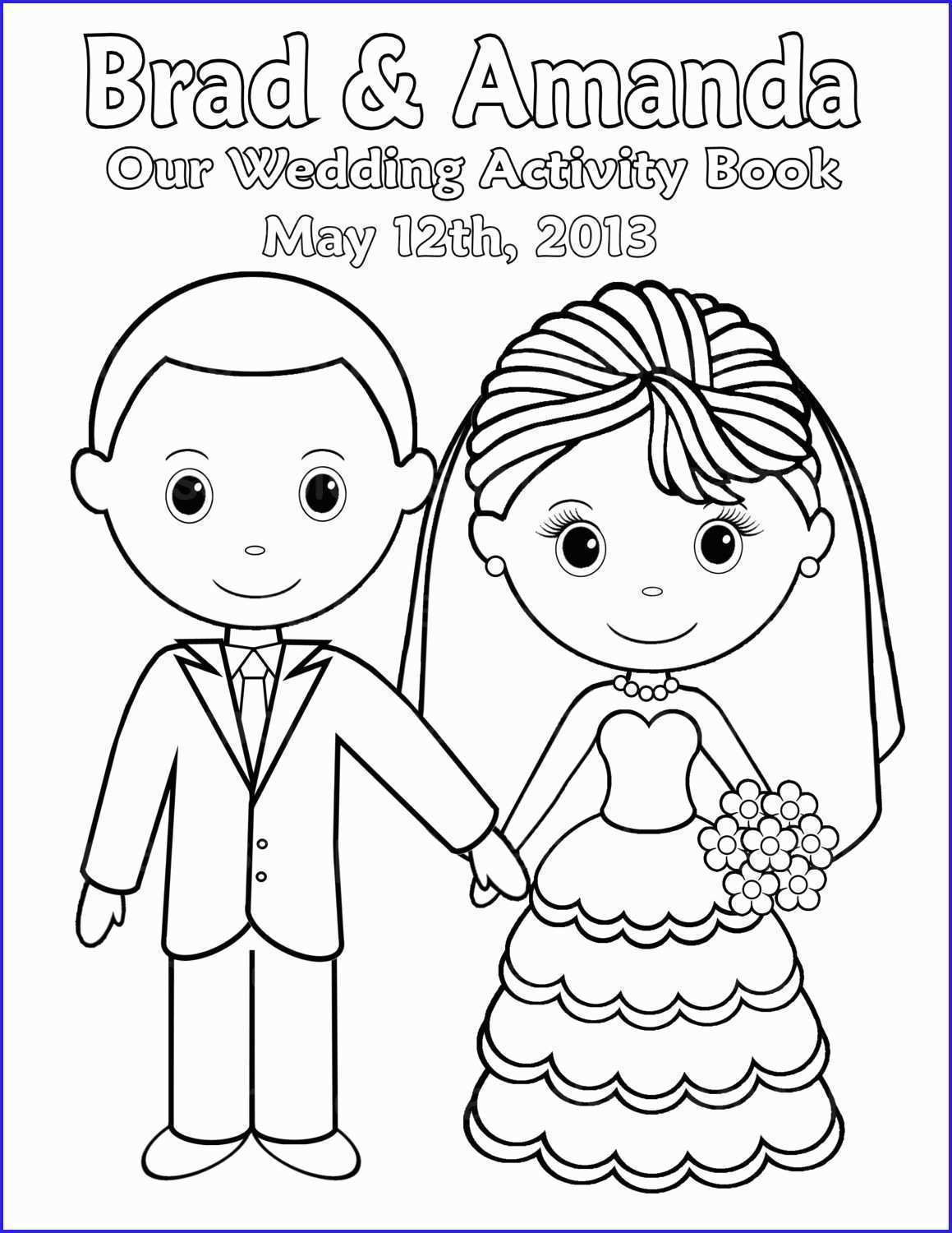 Coloring Pages : Custom Coloring Books From Photos Luxury Free - Free Printable Personalized Wedding Coloring Book